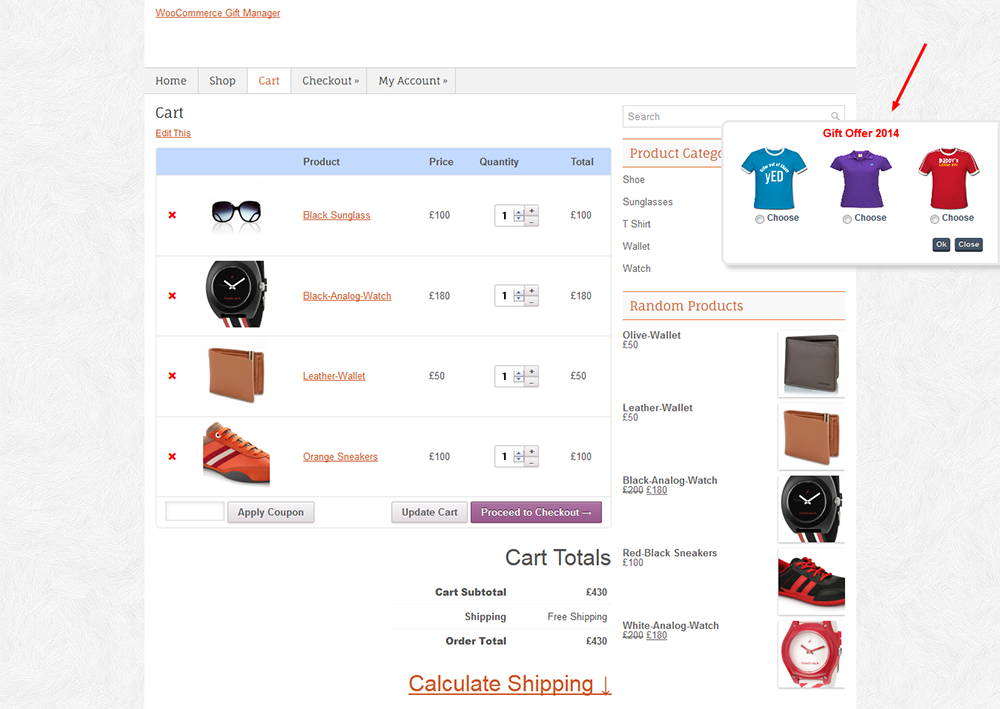  Woocommerce Gift Manager